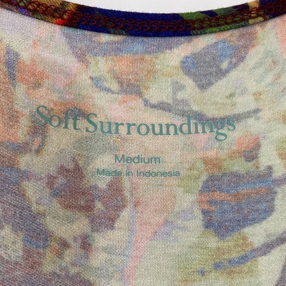 SOLD Soft Surroundings Beautiful Estelle 3/4 Sleeve Graphic Print Maxi Dress - Picture 10 of 12